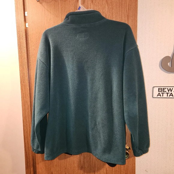 Eddie Bauer Men's XL Dark Hunter Green Fleece Pullover - Picture 3 of 10